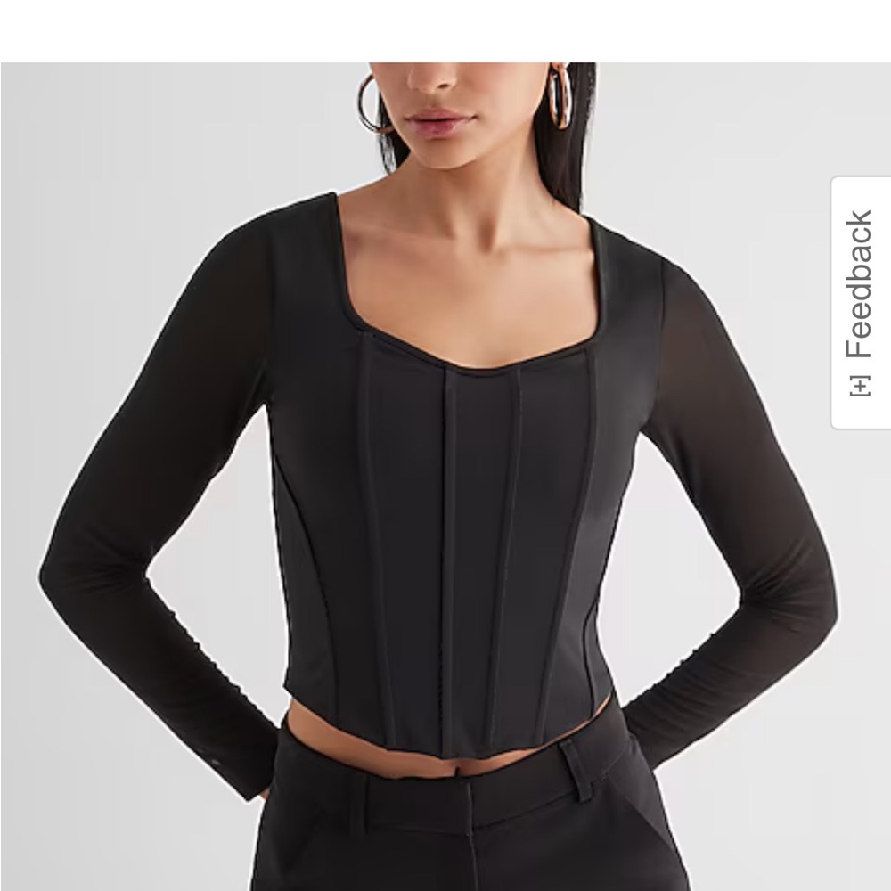 Body Contour High Compression Corset Top Size L NWT Black With boning